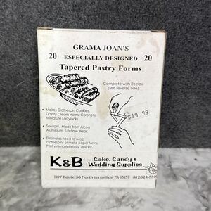 20 Vintage Tapered Pastry Forms Aluminum Each Form is 4" long x 1/2"